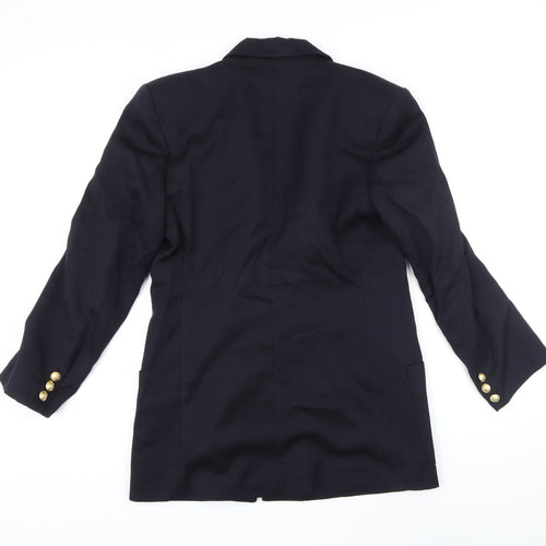 St Michael Womens Blue Jacket Blazer Size 10 Button
