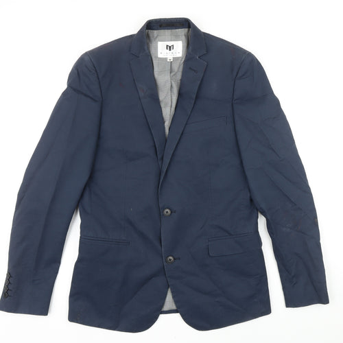 Mininum Mens Blue Cotton Jacket Blazer Size 46 Regular