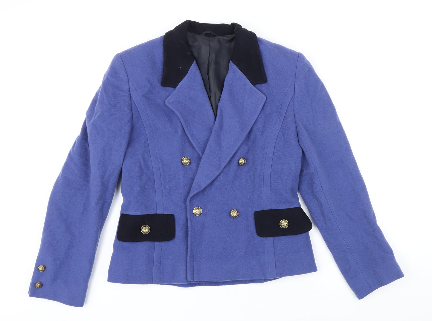 Country Cassics Womens Blue Jacket Blazer Size 10 Button