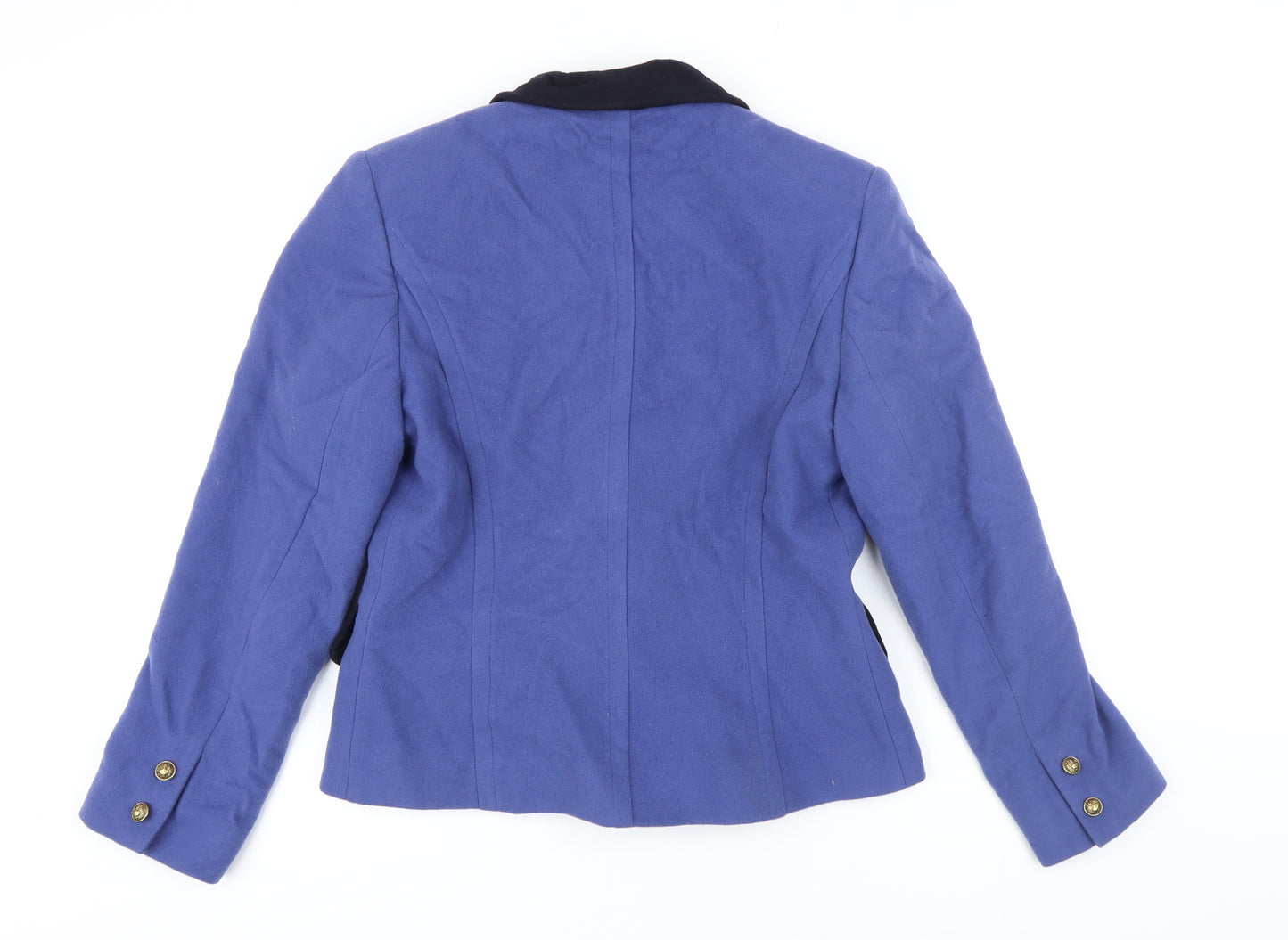 Country Cassics Womens Blue Jacket Blazer Size 10 Button