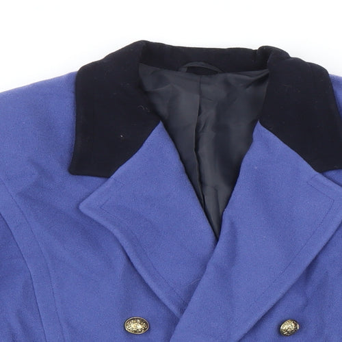 Country Cassics Womens Blue Jacket Blazer Size 10 Button
