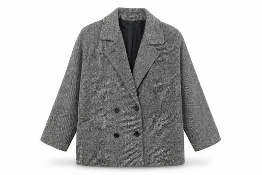 Front view of Classics woman women’s multicoloured striped jacket, size UK 16, button
