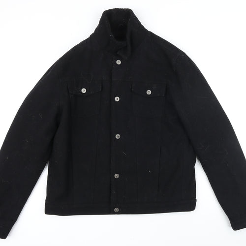 ASOS Mens Black Jacket Size L Button