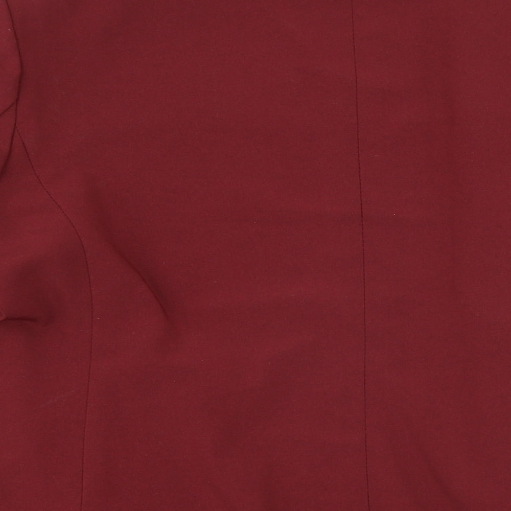 M&S Womens Red Jacket Blazer Size 10
