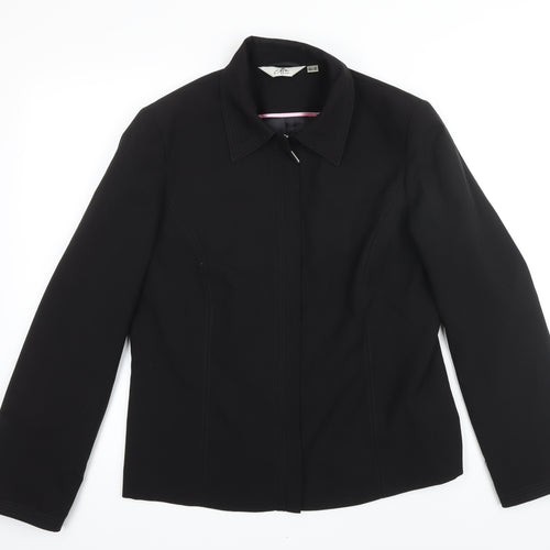 Office girl Womens Black Jacket Blazer Size 14 Zip