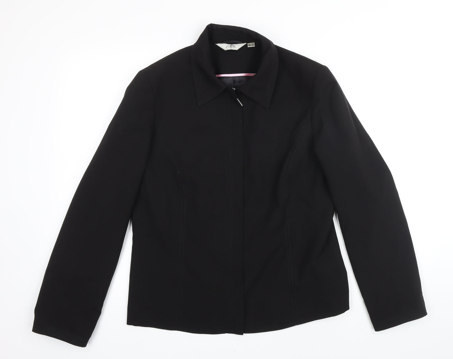 Office girl Womens Black Jacket Blazer Size 14 Zip