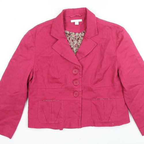 TCM Womens Pink Jacket Blazer Size 16 Button