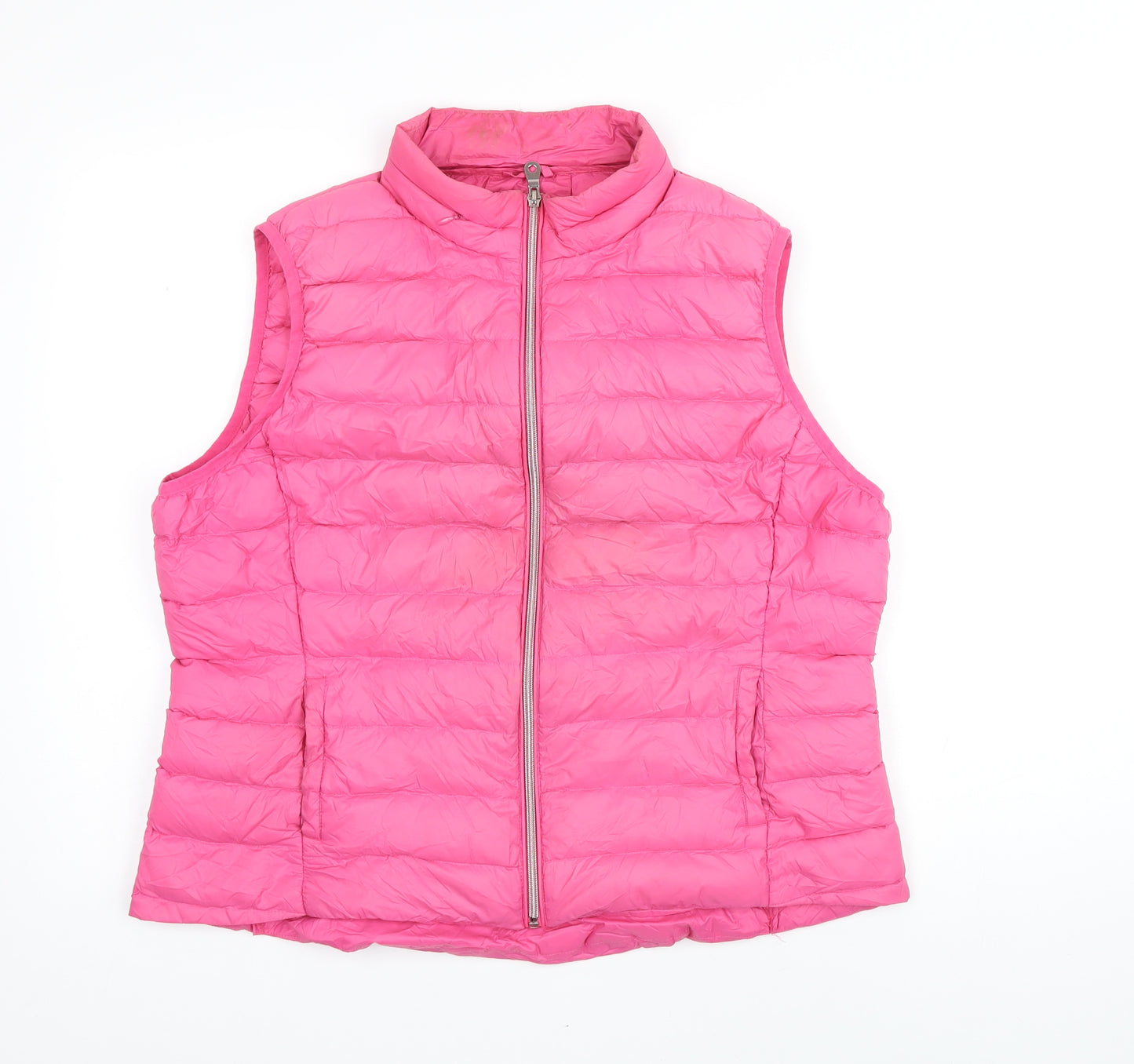 M&S Womens Pink Gilet Waistcoat Size 18 Zip