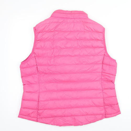 M&S Womens Pink Gilet Waistcoat Size 18 Zip