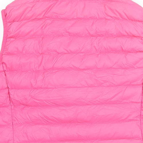 M&S Womens Pink Gilet Waistcoat Size 18 Zip