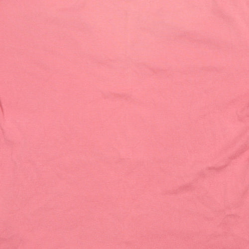 M&Co Womens Pink 100% Cotton Basic T-Shirt Size S Sweetheart