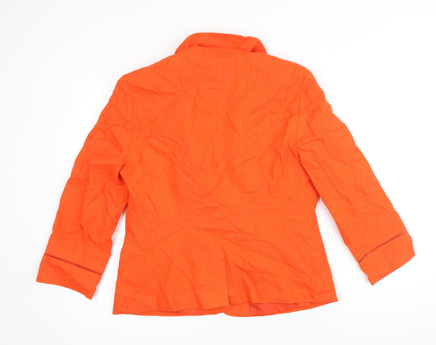 BHS Womens Orange Jacket Blazer Size 14 Button