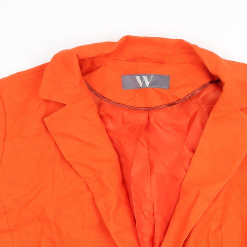 BHS Womens Orange Jacket Blazer Size 14 Button