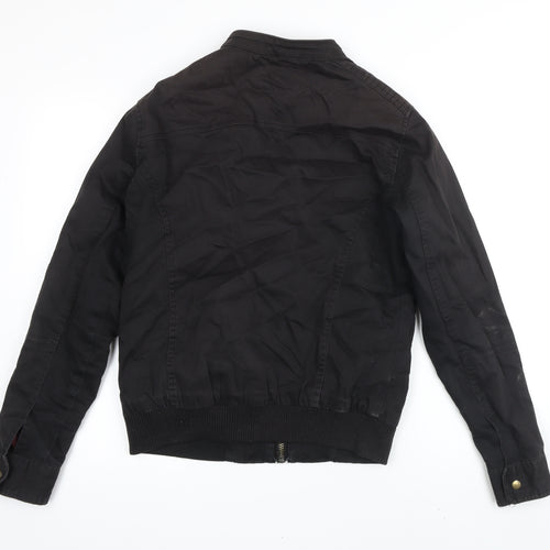 River Island Mens Black Bomber Jacket Jacket One Size Zip