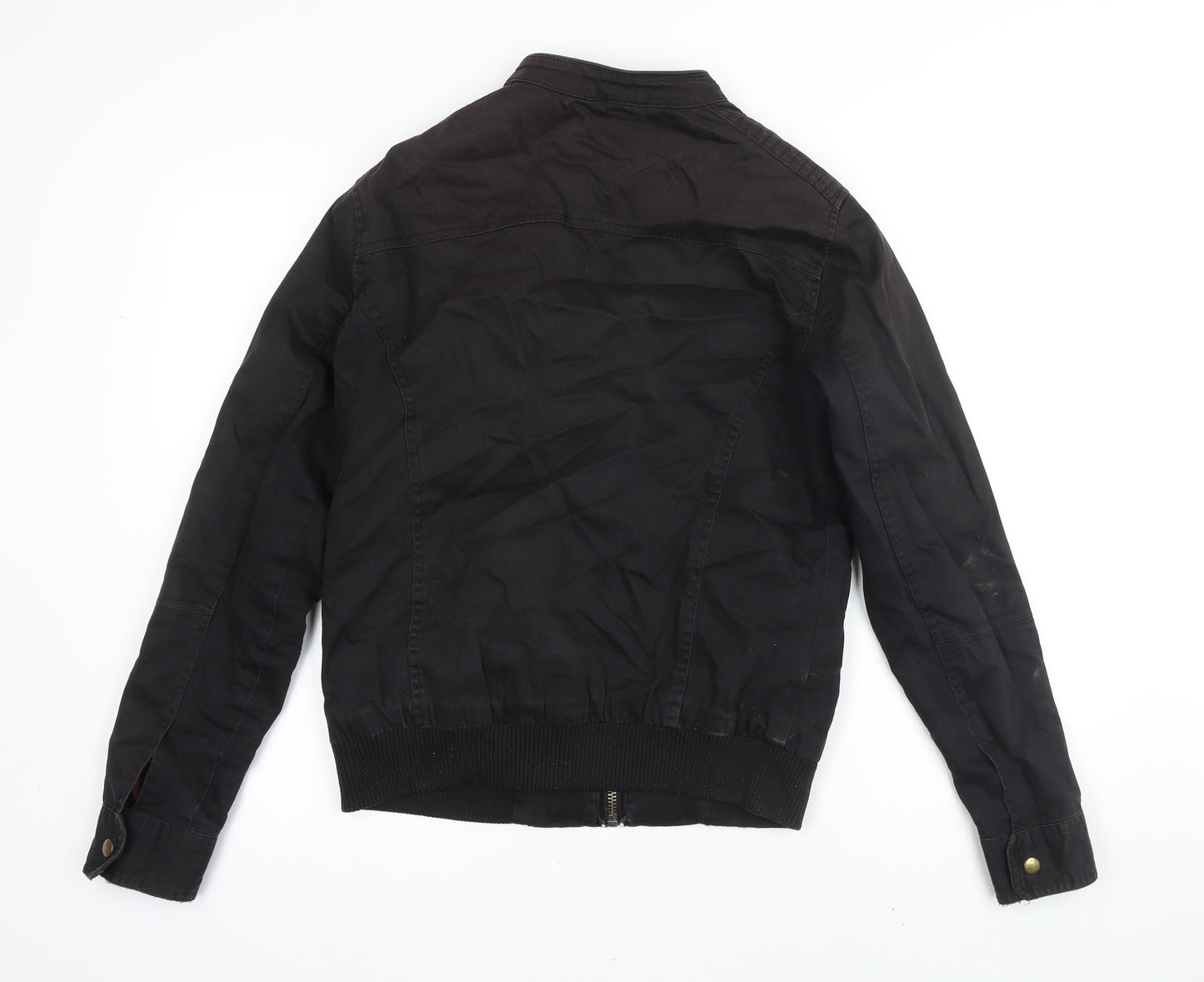 River Island Mens Black Bomber Jacket Jacket One Size Zip