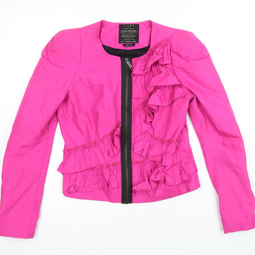 L'art Womens Pink Jacket Blazer Size 8 Zip