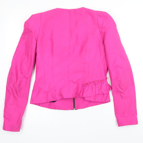 L'art Womens Pink Jacket Blazer Size 8 Zip