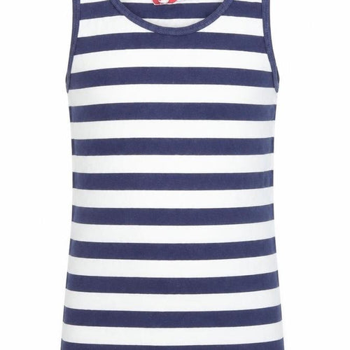 NEXT Girls Blue Striped 100% Cotton Basic T-Shirt Size 12 Years Scoop Neck