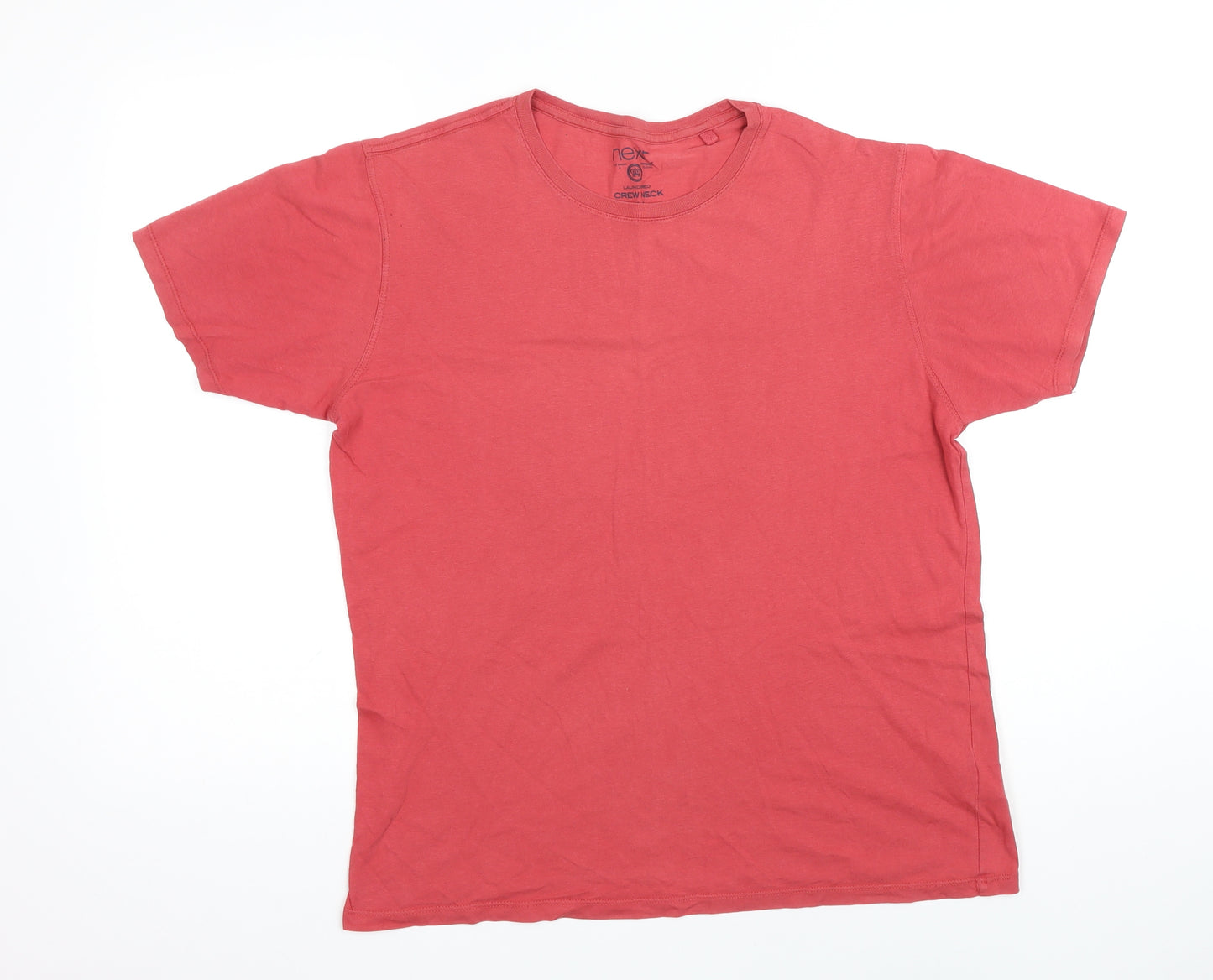 NEXT Mens Red Cotton T-Shirt Size M Round Neck