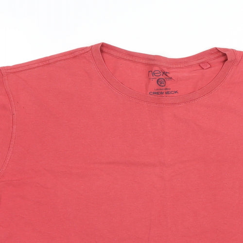 NEXT Mens Red Cotton T-Shirt Size M Round Neck