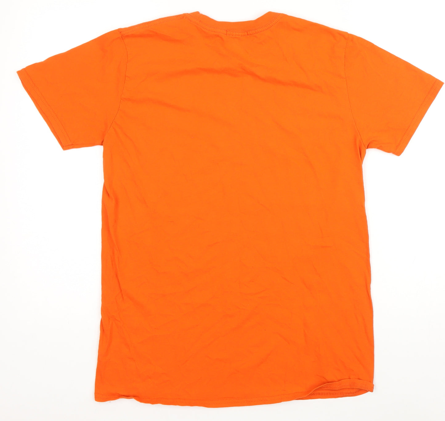 Boohoo Womens Orange 100% Cotton Basic T-Shirt Size M Round Neck