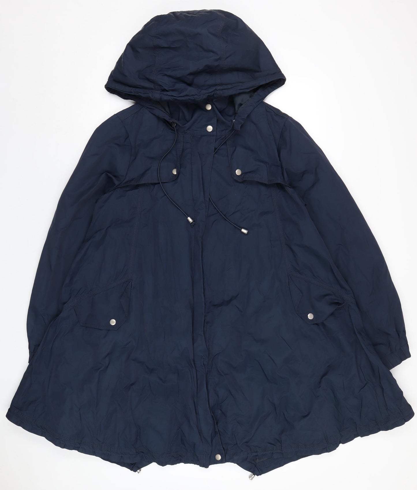 Marks and Spencer Womens Blue Rain Coat Coat Size 10 Zip