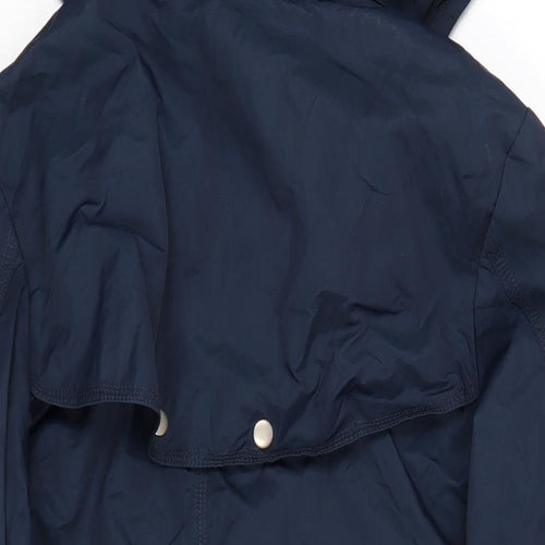 Marks and Spencer Womens Blue Rain Coat Coat Size 10 Zip