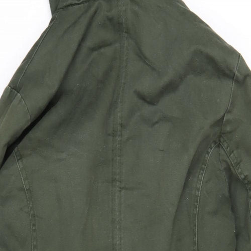 Select Womens Green Parka Coat Size 8 Zip