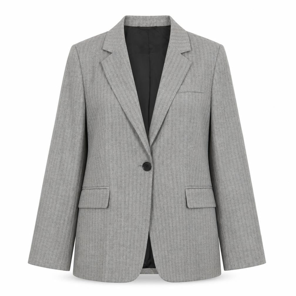Marks & Spencer Womens Grey Polyester Jacket Blazer Size 10