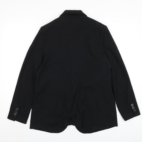 Marks and Spencer Womens Black Polyester Jacket Blazer Size 12