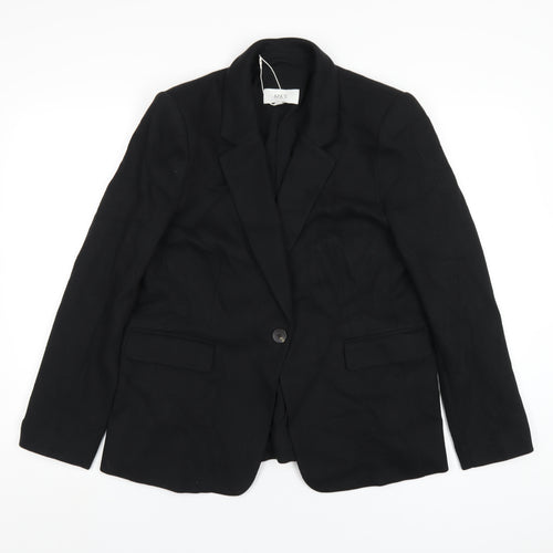 Marks and Spencer Womens Black Cotton Jacket Blazer Size 16