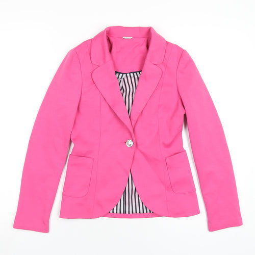 Dunnes Stores Girls Pink Jacket Blazer Size 10-11 Years Button