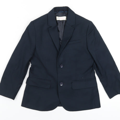 H&M Boys Blue Jacket Blazer Size 4-5 Years Button
