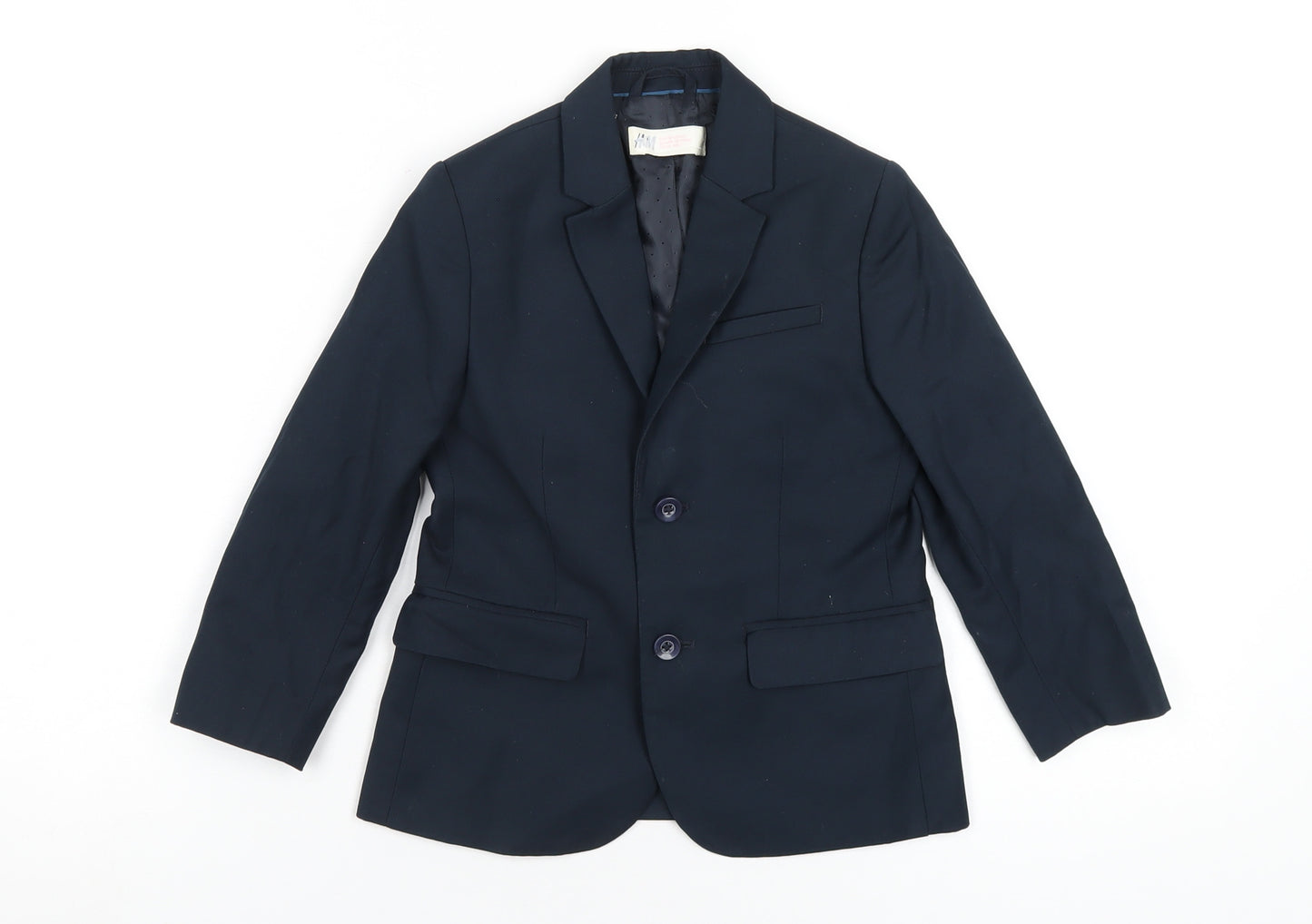 H&M Boys Blue Jacket Blazer Size 4-5 Years Button