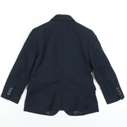 H&M Boys Blue Jacket Blazer Size 4-5 Years Button