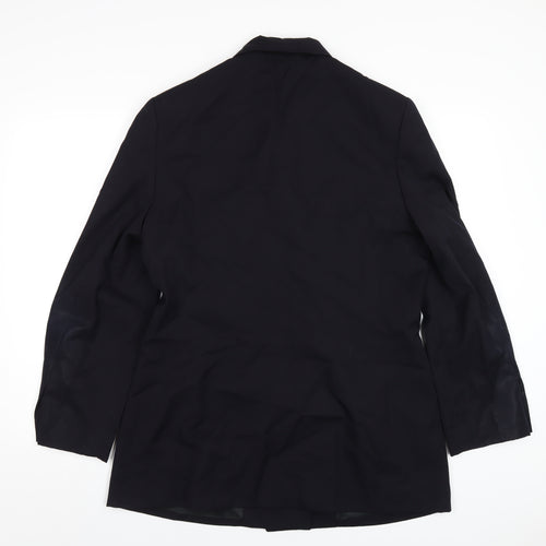 Casual Corner Womens Blue Wool Jacket Blazer Size 14