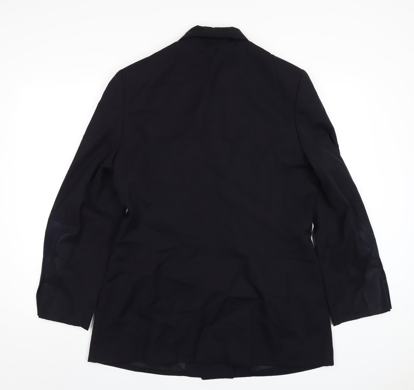 Casual Corner Womens Blue Wool Jacket Blazer Size 14