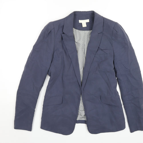 H&M Womens Blue Jacket Blazer Size 8