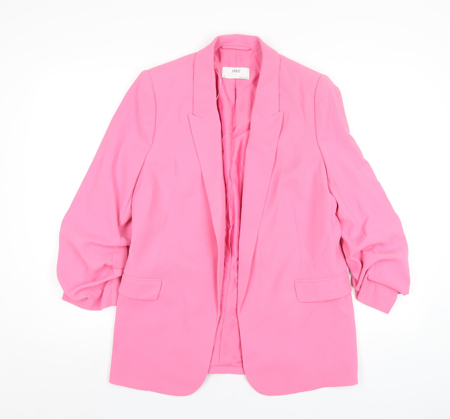 Marks and Spencer Womens Pink Jacket Blazer Size 12