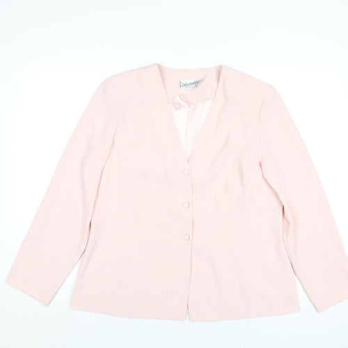 Richard Roberts Womens Pink Jacket Size 18 Button