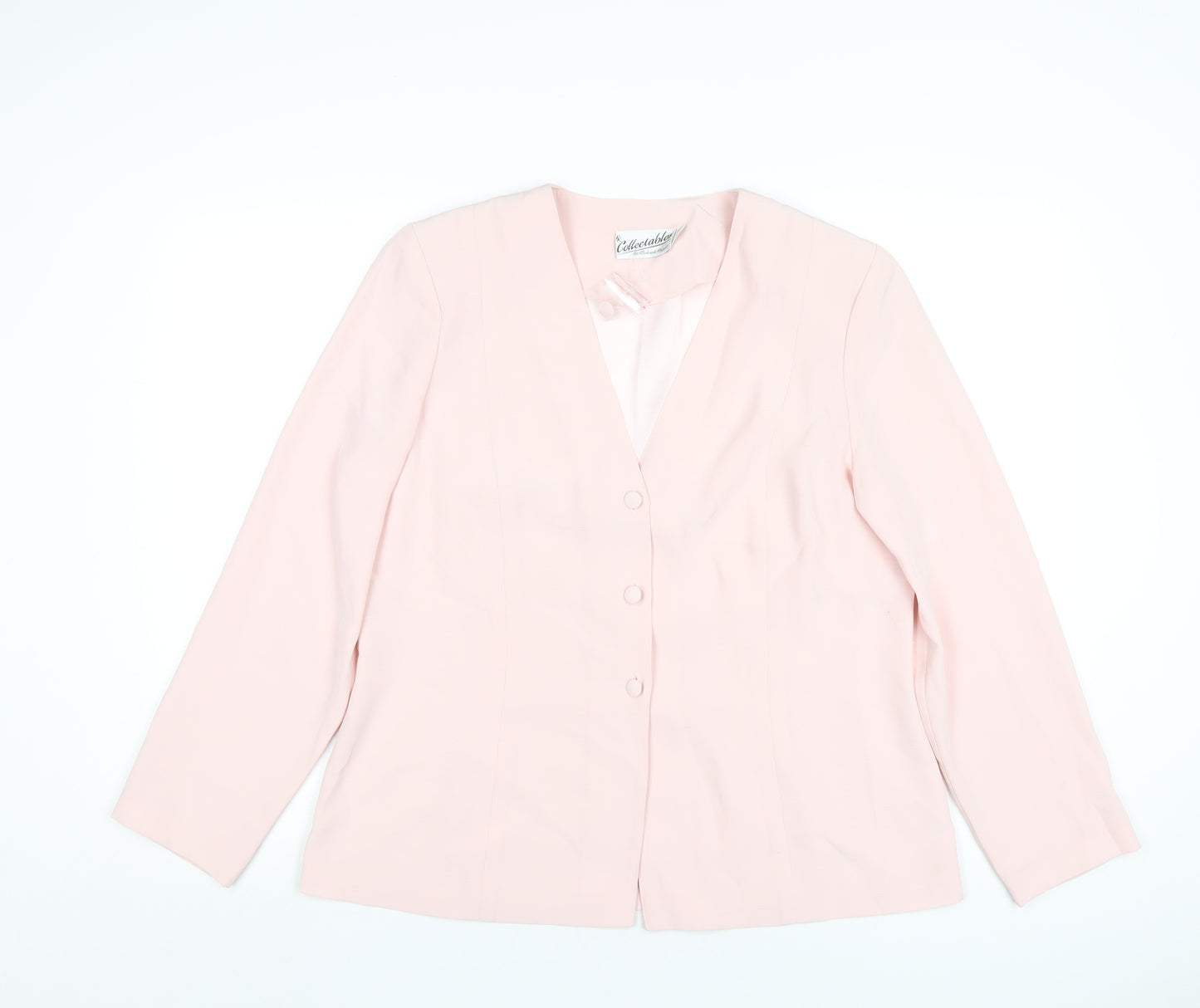 Richard Roberts Womens Pink Jacket Size 18 Button