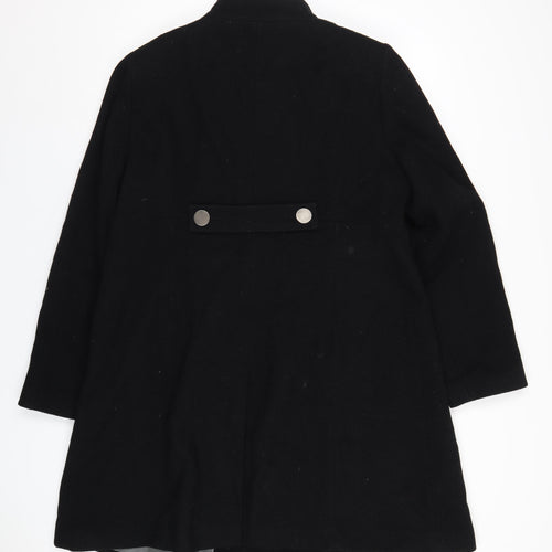 Principles Womens Black Overcoat Coat Size 18 Button