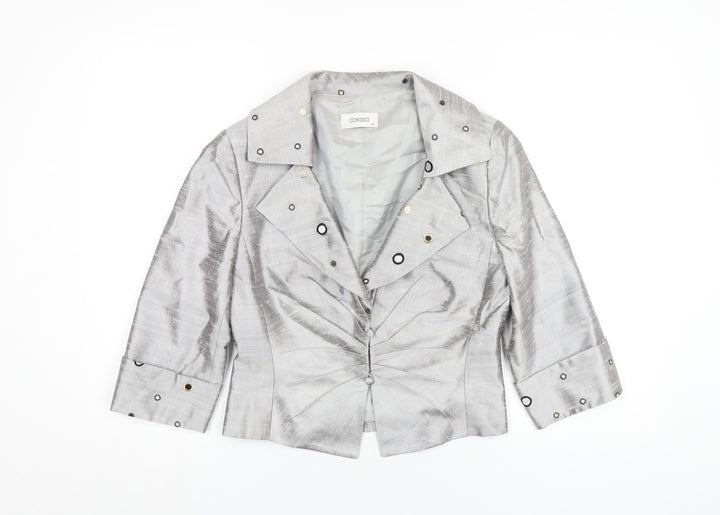 Condici Womens Grey Jacket Size 10 Button