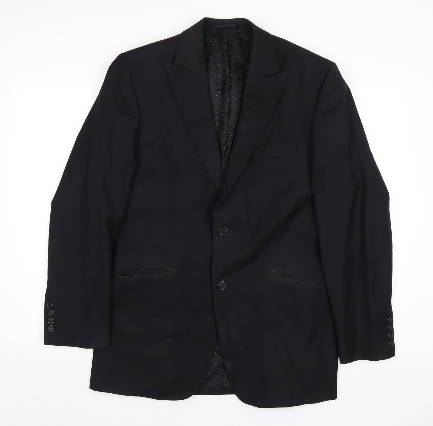 Jasper Conran Mens Black Wool Jacket Blazer Size 38 Regular