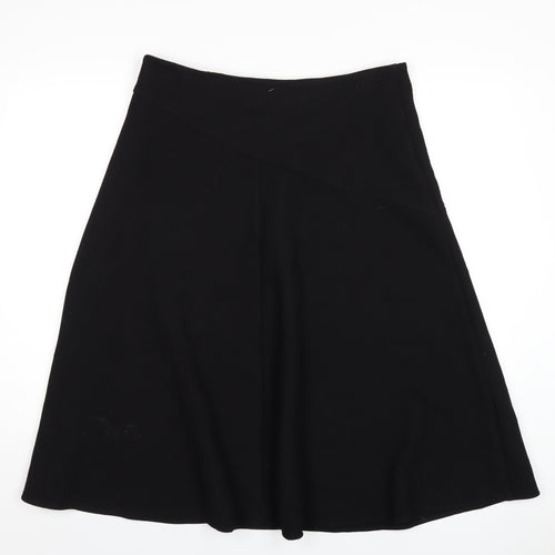 CC Womens Black Polyester A-Line Skirt Size 14 Zip