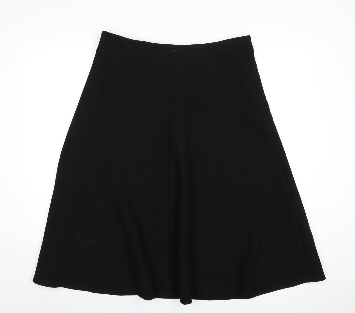 CC Womens Black Polyester A-Line Skirt Size 14 Zip