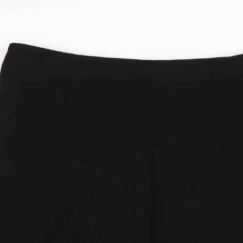 CC Womens Black Polyester A-Line Skirt Size 14 Zip