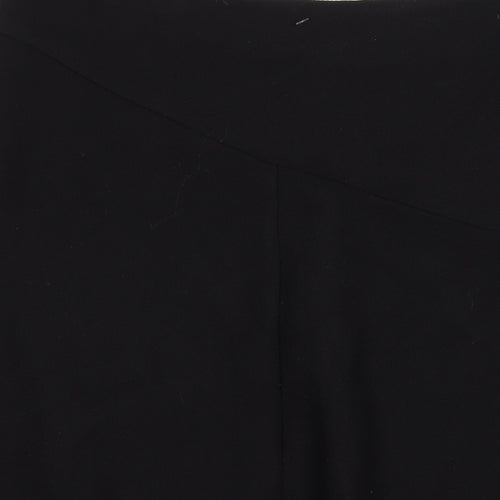 CC Womens Black Polyester A-Line Skirt Size 14 Zip