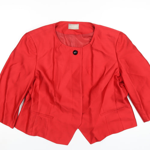 Planet Womens Red Jacket Coat Size 18 Button