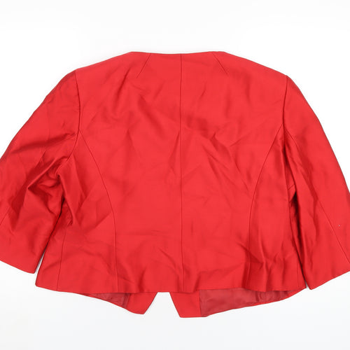 Planet Womens Red Jacket Coat Size 18 Button